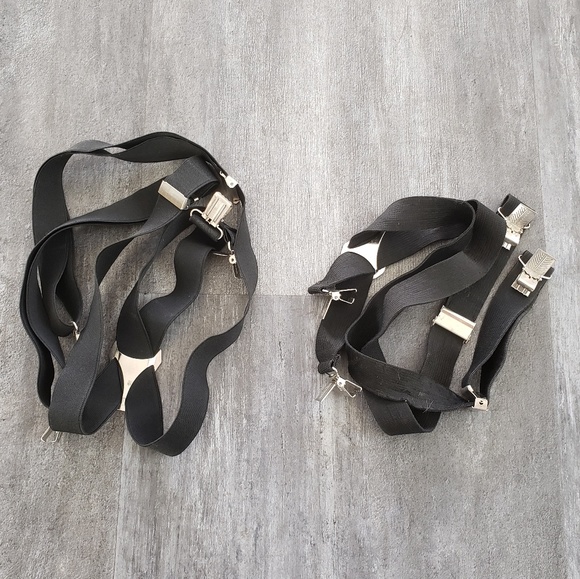 Black Red Classic Suspender Gentleman Attire - Picture 3 of 3